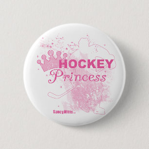 Badge Rond 5 Cm Princesse d'hockey de filles