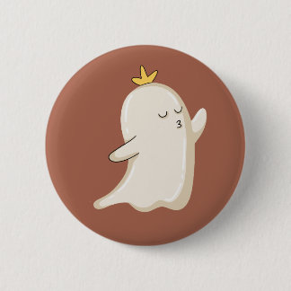 Badge Rond 5 Cm Princesse Fantôme Envoyant un Baiser