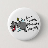 Princesse féerique Hippo Button