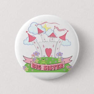 BADGE ROND 5 CM PRINCESSE GRANDE SOEUR