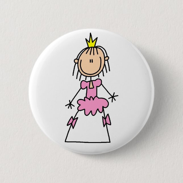 Badge Rond 5 Cm Princesse In Ballgown Button (Devant)