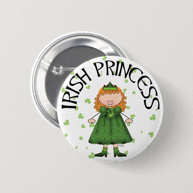 Badge Rond 5 Cm Princesse irlandaise Redhead (Devant & derrière)