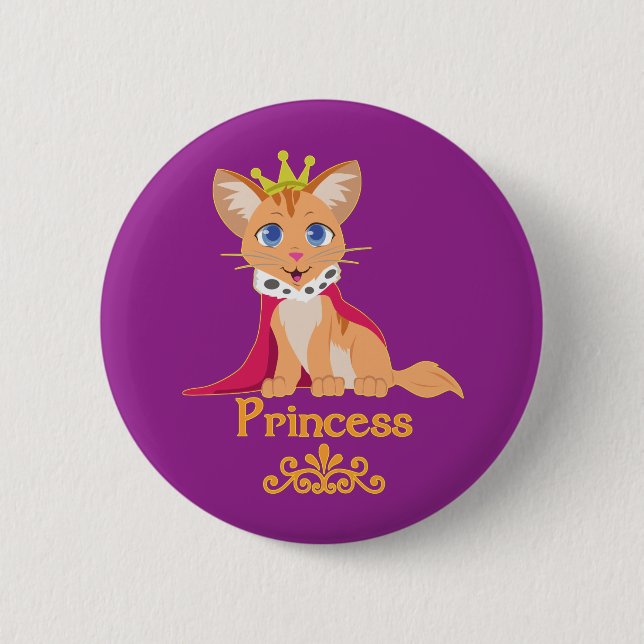 Badge Rond 5 Cm Princesse Kitten (Devant)