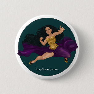 Badge Rond 5 Cm Princesse Lucy Corsetry Round Button de guerrier