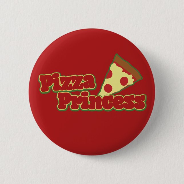 Badge Rond 5 Cm Princesse Pizza (Devant)