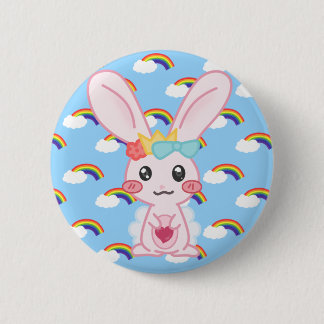 Badge Rond 5 Cm Princesse Rainbow Pin