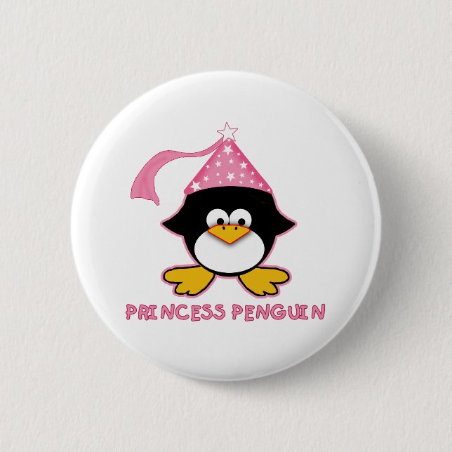 Badge Rond 5 Cm Princesse rose Penguin (Devant)