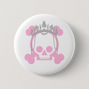 Badge Rond 5 Cm Princesse Skull
