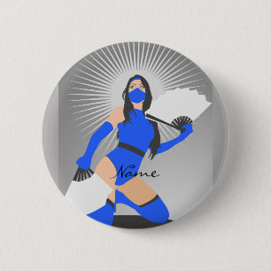 Badge Rond 5 Cm Princesse Thunder_Cove, guerrière masquée