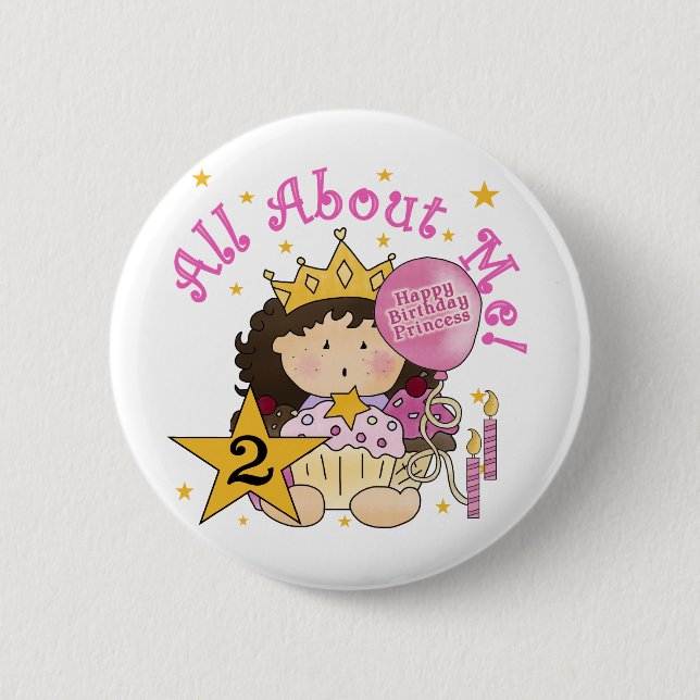 Badge Rond 5 Cm Princesse Tout sur moi 2e anniversaire (Devant)