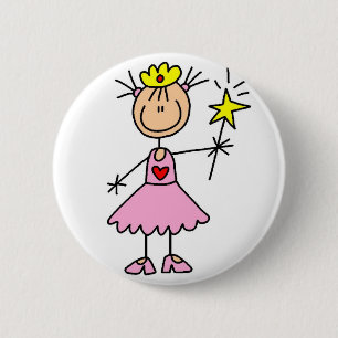 Badge Rond 5 Cm Princesse With Wand Button