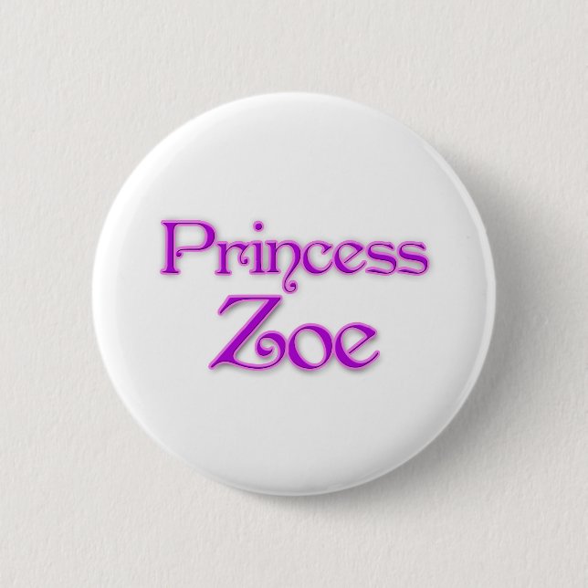Badge Rond 5 Cm Princesse Zoe (Devant)