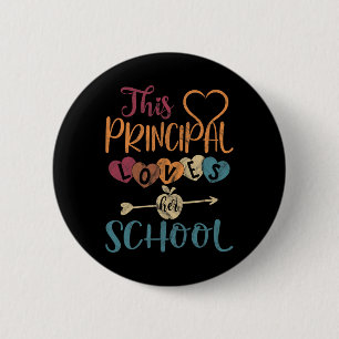 Badge Rond 5 Cm Principal aime son enseignant principal divertisse