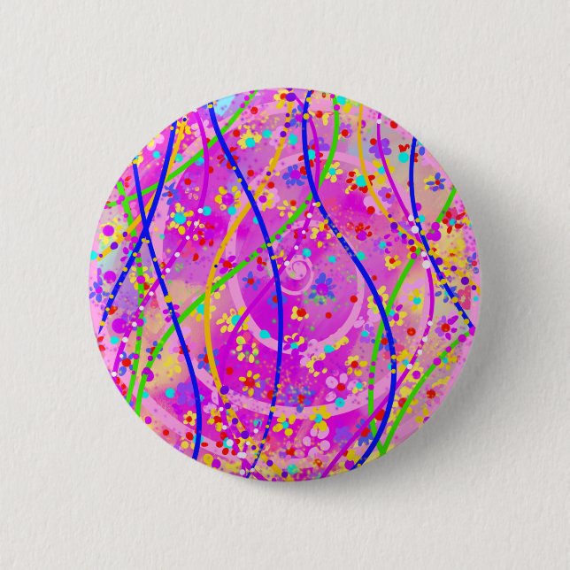 Badge Rond 5 Cm Printemps (Devant)