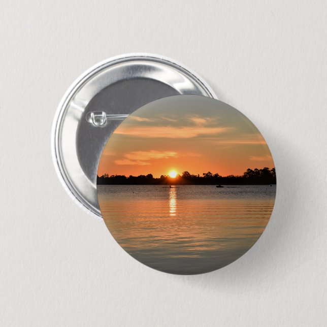 Badge Rond 5 Cm Pris dans l'insigne du coucher du soleil (Devant & derrière)