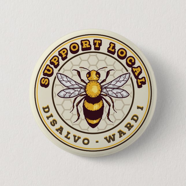 Badge Rond 5 Cm Prise en charge de la broche locale (Devant)