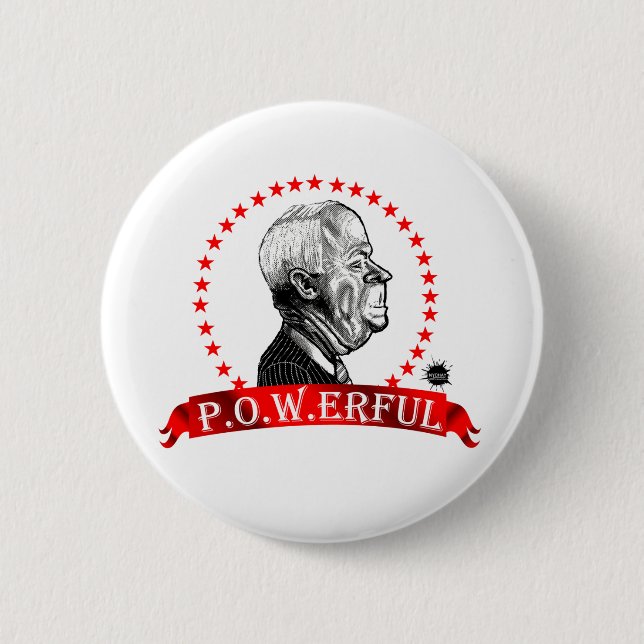 Badge Rond 5 Cm PRISONNIER DE GUERRE de McCain (Devant)