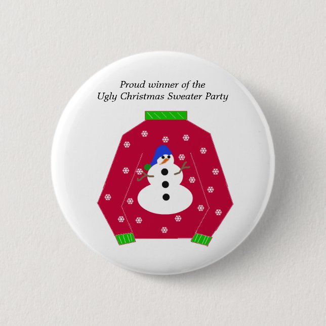 Badge Rond 5 Cm Prix du Pull de Noël Laid (Devant)