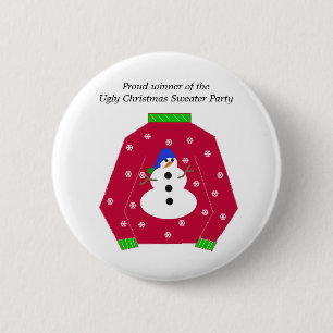 Badge Rond 5 Cm Prix du Pull de Noël Laid