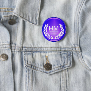 Badge Rond 5 Cm Prix Honorable de mention violet de l'enseignant