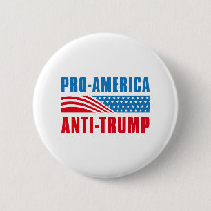 Badge Rond 5 Cm Pro-America Anti-Trump
