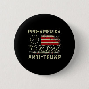 Badge Rond 5 Cm Pro-amérique Anti-trump Nous Le Peuple Anti Trump
