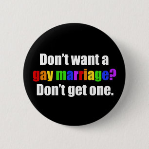 Badge Rond 5 Cm Pro mariage homosexuel