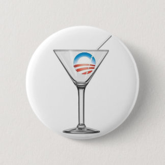 Badge Rond 5 Cm Pro-Obama Martini