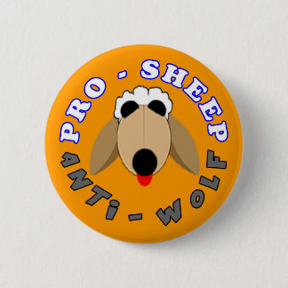 Badge Rond 5 Cm PRO-SHEEP/ANTI-WOLF - Parfaits étrangers