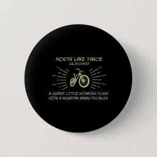 Badge Rond 5 Cm Problème de vélo de montagne en ville buveuse - No