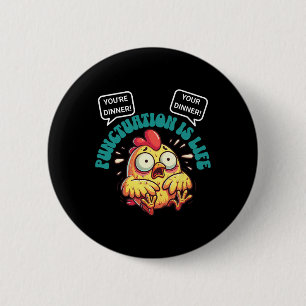 Badge Rond 5 Cm Problèmes amusants de grammaire anglaise Ponctuati