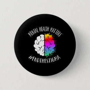 Badge Rond 5 Cm Problèmes de santé Happy End Stigma Sensibilisatio
