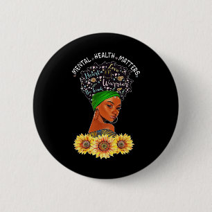 Badge Rond 5 Cm Problèmes de santé mentale aux États-Unis Femme Gu