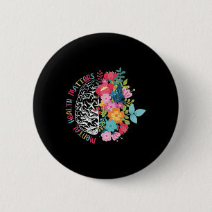 Badge Rond 5 Cm Problèmes de santé mentale Inspirationnel