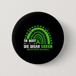 Badge Rond 5 Cm Problèmes de santé Nous portons le vert Sensibilis