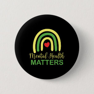 Badge Rond 5 Cm Problèmes de santé Rainbow Retro Sensibilisation n