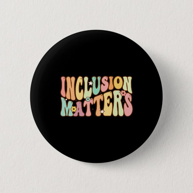Badge Rond 5 Cm Problèmes d'inclusion Éducation spéciale Sensibili (Devant)
