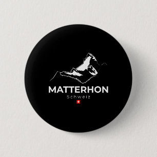 Badge Rond 5 Cm Problemhorn Suisse Montagnes Escalade Randonnée