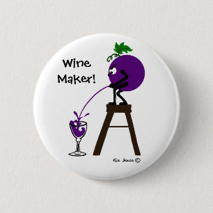 Badge Rond 5 Cm Producteur de vin ! -Badge