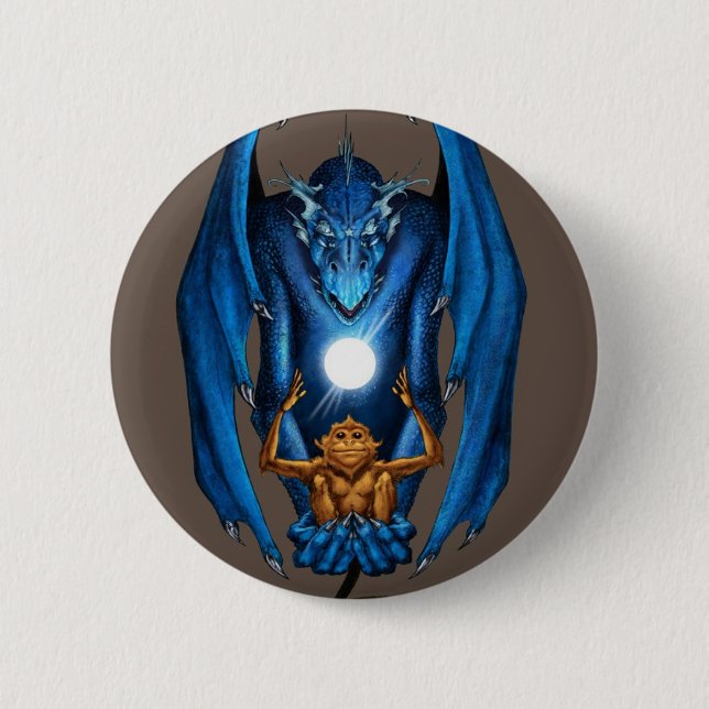 BADGE ROND 5 CM PRODUCTIONS DE SIMIAN DE DRACO (Devant)