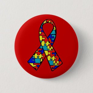 Badge Rond 5 Cm Produits de ruban de casse-tête de sensibilisatio