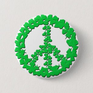 Badge Rond 5 Cm Produits de signe de paix de shamrock