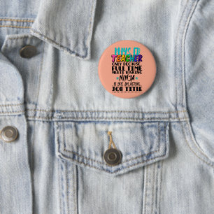 Badge Rond 5 Cm Prof de gym uniquement parce que multitâche à plei