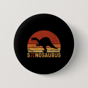 Badge Rond 5 Cm Prof de maths drôle de pun de Pi Day Spinosaurus d