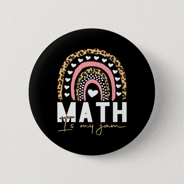 Badge Rond 5 Cm Prof de maths - Les maths c'est ma passion (Devant)