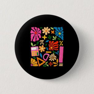 Badge Rond 5 Cm Prof de maths Mathématiques Journee Pi Bohème Flor