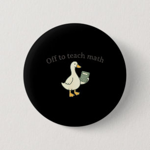 Badge Rond 5 Cm Prof de maths rétro Oie Professeur de mathématique