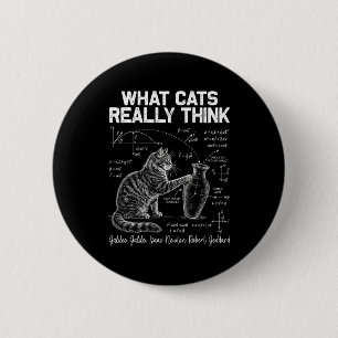 Badge Rond 5 Cm Prof de physique chat scientifique drôle ce que le