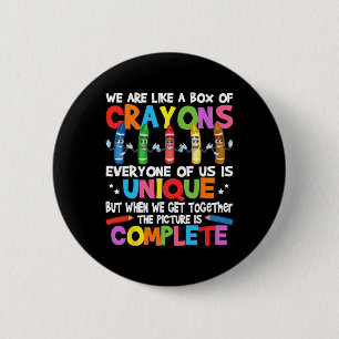 Badge Rond 5 Cm Prof drôle Nous sommes comme une boîte de crayons