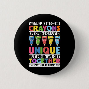 Badge Rond 5 Cm Prof hilarant Nous sommes comme une boîte de crayo